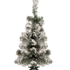 Sale 2' Pre-Lit Medium Flocked Bristol Pine Artificial Christmas Tree - Warm Clear LED Lights Pre-Lit