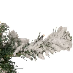 Sale 2' Pre-Lit Medium Flocked Bristol Pine Artificial Christmas Tree - Warm Clear LED Lights Pre-Lit
