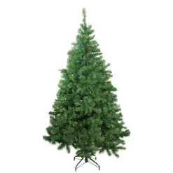 Best 6' Pre-Lit Medium Mixed Classic Pine Artificial Christmas Tree, Multi Color LED Lights Pre-Lit