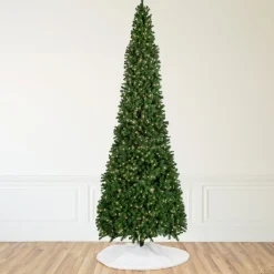 16' Pre-Lit Pendleton Spruce Slim Artificial Christmas Tree, Clear Lights Commercial