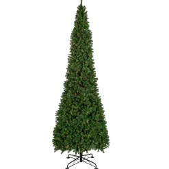16' Pre-Lit Pendleton Spruce Slim Artificial Christmas Tree, Clear Lights Commercial