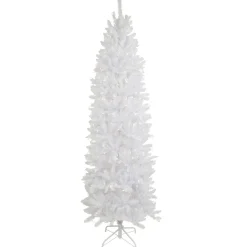 Discount 9' Pre-Lit Rapids White Pine Pencil Artificial Christmas Tree, Clear Lights Colorful