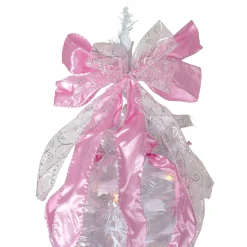 New 6' Pre-Lit White and Pink Pre-Decorated Pop-Up Artificial Christmas Tree Pop Up