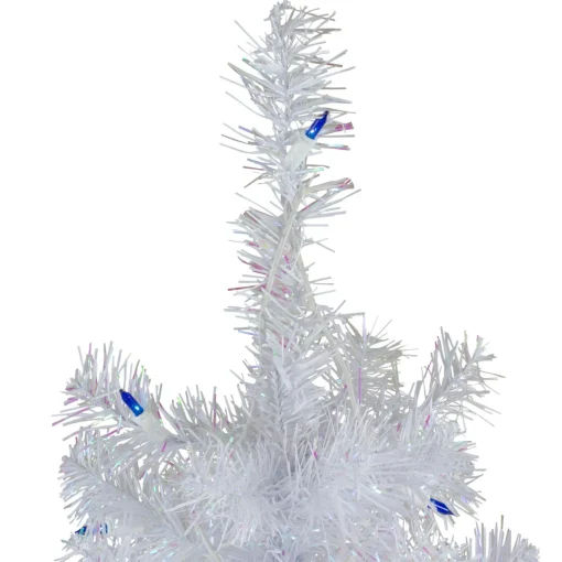 Online 3' Pre-Lit White Pine Slim Artificial Christmas Tree - Blue Lights Pre-Lit