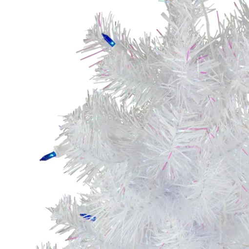 Online 3' Pre-Lit White Pine Slim Artificial Christmas Tree - Blue Lights Pre-Lit