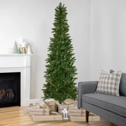 Sale 7.5' Pre-Lit Wicklow Noble Fir Artificial Christmas Tree, Clear Lights Pre-Lit