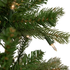 Sale 7.5' Pre-Lit Wicklow Noble Fir Artificial Christmas Tree, Clear Lights Pre-Lit