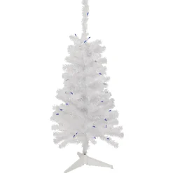 Online 3' Pre-Lit Woodbury White Pine Slim Artificial Christmas Tree, Blue Lights Pre-Lit