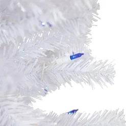 Online 3' Pre-Lit Woodbury White Pine Slim Artificial Christmas Tree, Blue Lights Pre-Lit