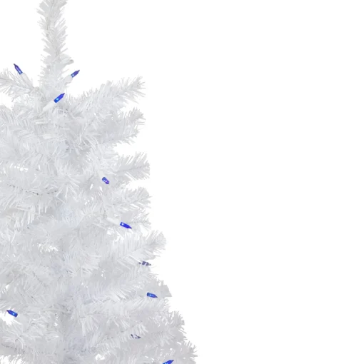 Online 3' Pre-Lit Woodbury White Pine Slim Artificial Christmas Tree, Blue Lights Pre-Lit