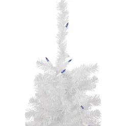 Online 3' Pre-Lit Woodbury White Pine Slim Artificial Christmas Tree, Blue Lights Pre-Lit