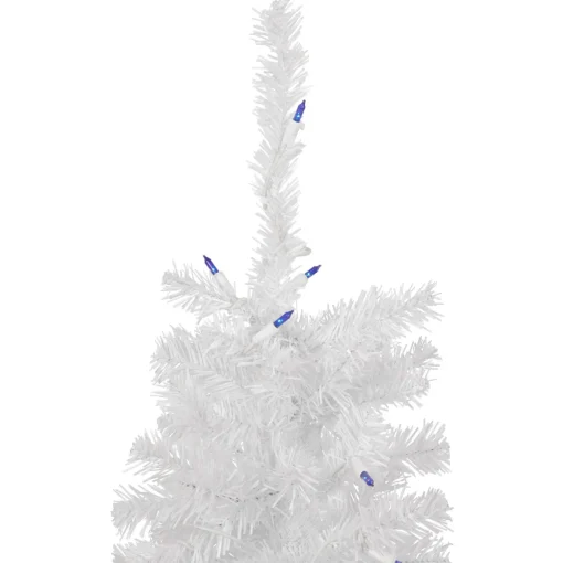 Online 3' Pre-Lit Woodbury White Pine Slim Artificial Christmas Tree, Blue Lights Pre-Lit