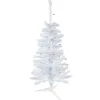Hot 3' Pre-Lit Woodbury White Pine Slim Artificial Christmas Tree, Green Lights Pre-Lit