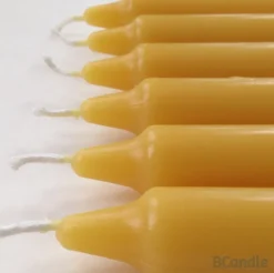 Clearance 100% Pure Beeswax Candles (Set of 6) Organic Hand Made - 8" Tall, 3/4" Diameter; Tapers Candles