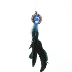 Sale 10" Purple and Gold Regal Peacock with Jewel Hanging Tassel Christmas Ornament Novelty