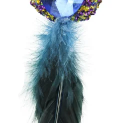 Sale 10" Purple and Gold Regal Peacock with Jewel Hanging Tassel Christmas Ornament Novelty