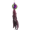 Clearance 10" Purple and Peacock Green Jewel Hanging Christmas Ornament Novelty