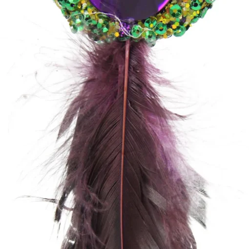 Clearance 10" Purple and Peacock Green Jewel Hanging Christmas Ornament Novelty