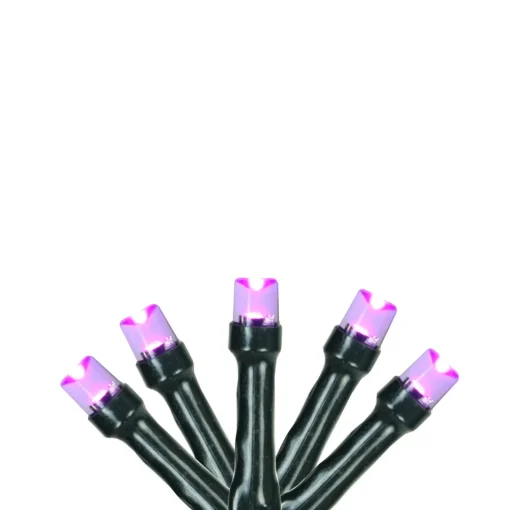 Online 20 Purple LED Wide Angle Mini Christmas Lights - 6.25 ft Green Wire Led
