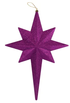 Sale 20" Purple Passion Glittered Bethlehem Star Shatterproof Christmas Ornament Symbols