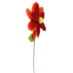 Best 16” Red and Orange Rounded Flower Christmas Spray Sprays, Picks & Branches