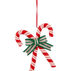 5.25" Red and White Candy Cane Christmas Ornament Food & Beverage