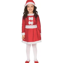 New 24" Red and White Girls Santa Costume With a Dress and Hat : 4-6 years Costumes