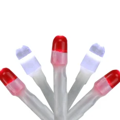 Sale 150 Red and White LED Swag Christmas Lights - 7.5 ft White Wire Led