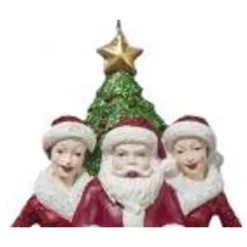 Best 6" Red and White Radio City Rockettes with Santa Claus Christmas Ornament Hobbies