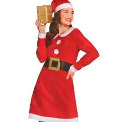 Hot 41" Red and White Women's Mrs. Claus Costume Set - Large Costumes