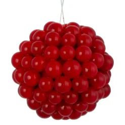 Sale 3.25" Red Berries Christmas Ball Ornament Glass|Ball Ornaments