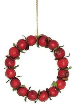 Online 4.5" Red Crab Apple Autumn Harvest Christmas Wreath Ornament Garden & Floral