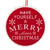 Clearance 4" Red "Have Yourself A Merry Little Christmas" Bottle Cap Ornament Novelty