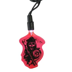 10 Red Sons of Anarchy Grim Reaper LED Mini Christmas Lights - 8.75 ft Black Wire Novelty
