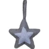 New 6.25" Shades of Gray Felt Star Christmas Ornament Symbols
