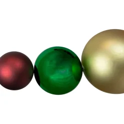 Best 6' Shiny and Matte Traditional Colors Shatterproof Ball Christmas Swag Unlit Swags