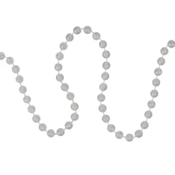 Hot 15' Shiny Clear Iridescent Beaded Christmas Garland Beaded