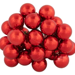 Clearance 6.75" Shiny Red Shatterproof Ball Ornament Christmas Pick Sprays, Picks & Branches