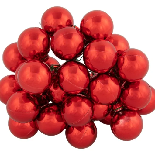 Clearance 6.75" Shiny Red Shatterproof Ball Ornament Christmas Pick Sprays, Picks & Branches