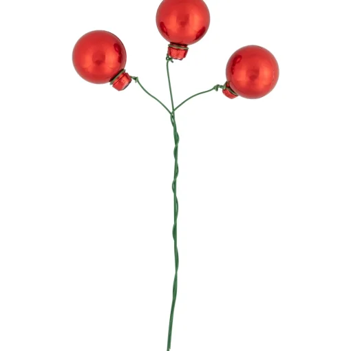 Clearance 6.75" Shiny Red Shatterproof Ball Ornament Christmas Pick Sprays, Picks & Branches