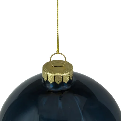 4" Shiny Royal Blue Glass Christmas Ball Ornament Glass|Ball Ornaments