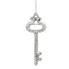 Hot 9" Silver Antique Finish Rhinestone Key Christmas Ornament Novelty