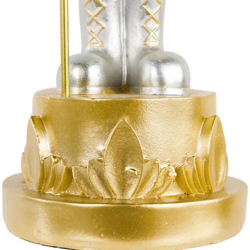 13.5" Silver Metallic Christmas Nutcracker with Staff Nutcrackers