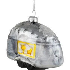 Online 4.25" Silver Teardrop Camper Glass Christmas Ornament Travel & Destinations