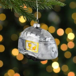 Online 4.25" Silver Teardrop Camper Glass Christmas Ornament Travel & Destinations
