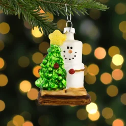 Sale 3.25" Smore with Tree Glass Christmas Ornament Food & Beverage