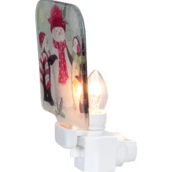 Hot 4" Snowman and Penguins Glass Christmas Night Light Night Lights