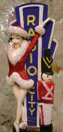 6" The Rockettes with Radio City Music Hall Marquee Christmas Ornament Hobbies