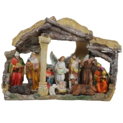 New 18" Traditional Christmas Nativity with Stable House Decoration Nativity