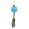Sale 8" Turquoise Blue Dangling Tassel Contemporary Hanging Christmas Ornament Novelty